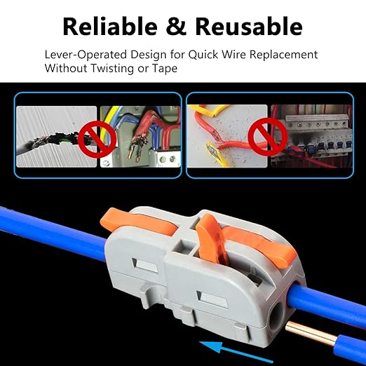 10Pcs 2 to 1 Wire Connectors Small Electrical Cable Splicing Splitter Terminal - Image 4
