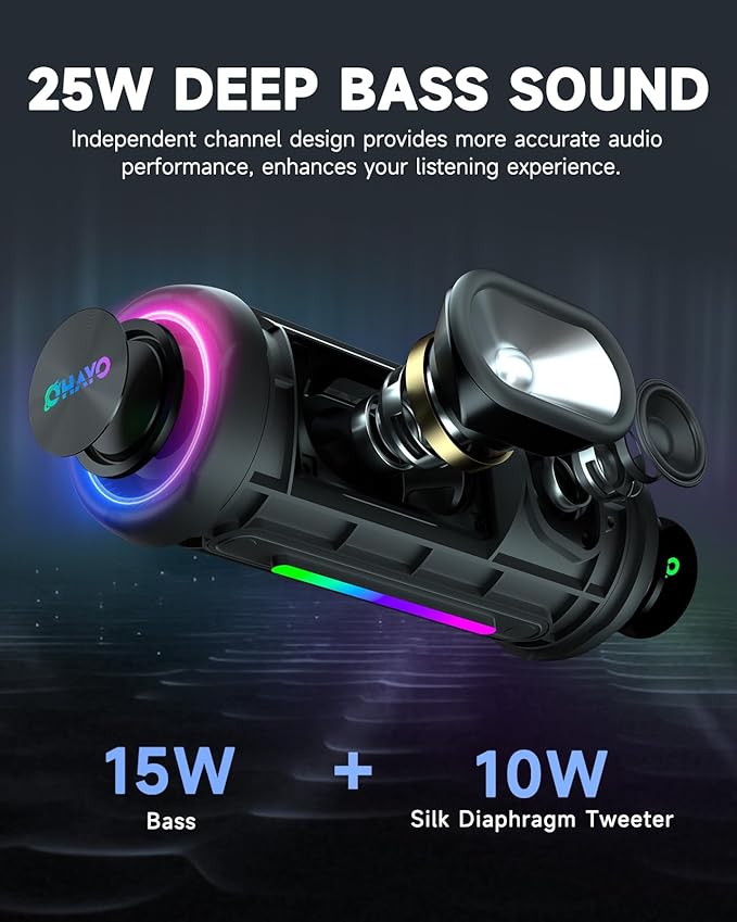 Bluetooth Speakers Wireless Loud Stereo Sound IPX7 Waterproof Outdoor Portable - Image 3