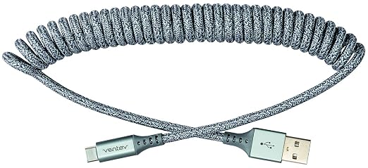 Ventev - Chargesync Helix Cable 14" USB A to USB C, Cloth Covered, Flexible - Image 8
