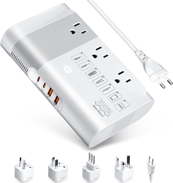 DOACE 220v to 110v Voltage Converter by DOACE