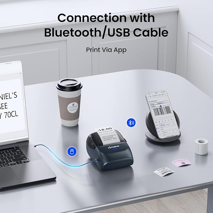 CLABEL Thermal Label Maker Machine: 221B Bluetooth Label Maker Machine - Image 4