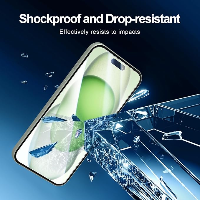 NEW'C 3 Pack Designed for iPhone 16 Plus, 15 Plus Screen Protector, Enhanced - Image 6