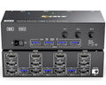KVM Switch 3 Monitors 3 Computers 8K@60Hz, MLEEDA HDMI + 2* Displayport Triple by MLEEDA