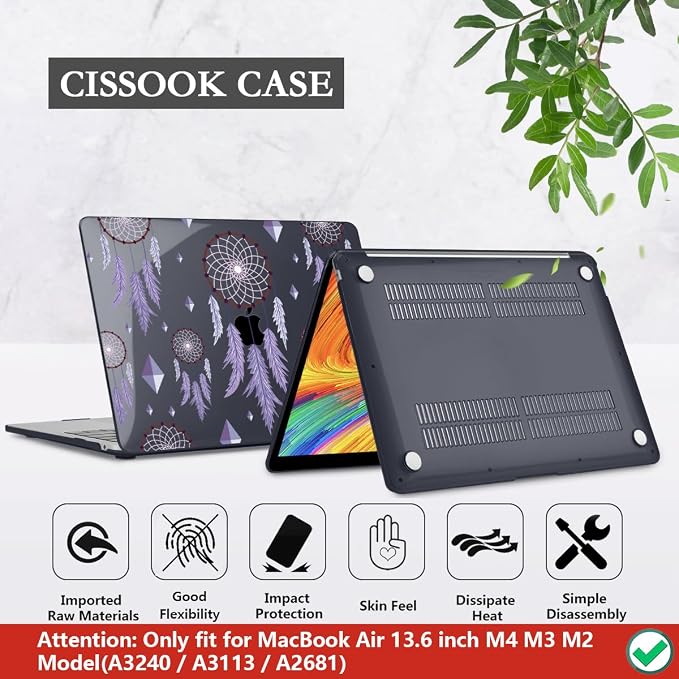 CISSOOK Compatible with MacBook Air 13.6 inch Case 2025 2024 2023 2022 Release - Image 6