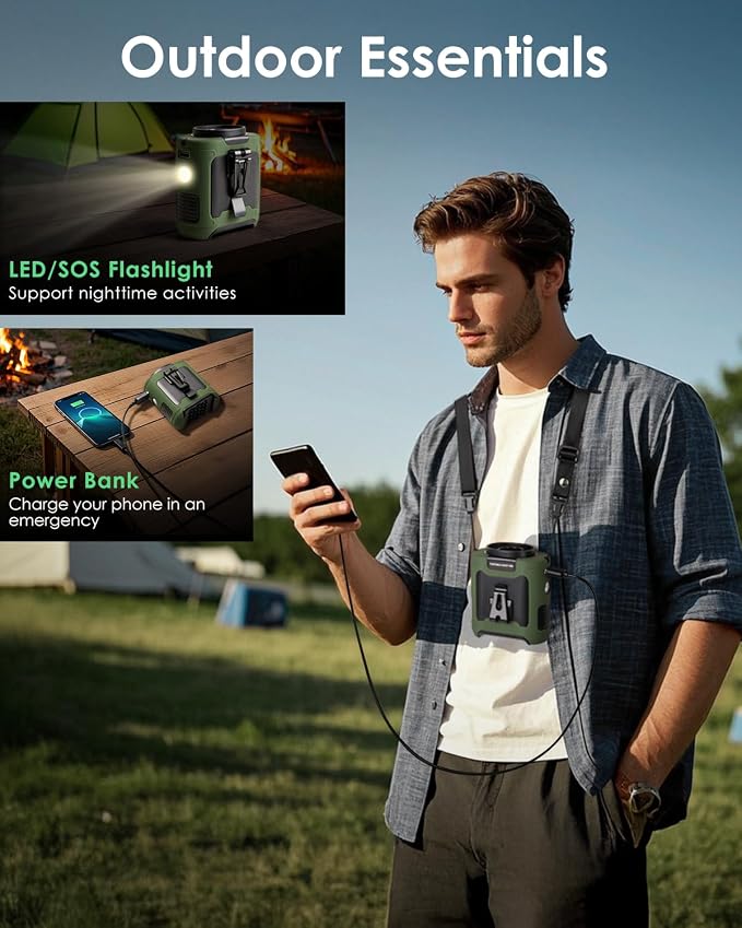 Portable Waist Fan Clip on, Personal Wearable Belt Fan 10000mAh Rechargeable - Image 4