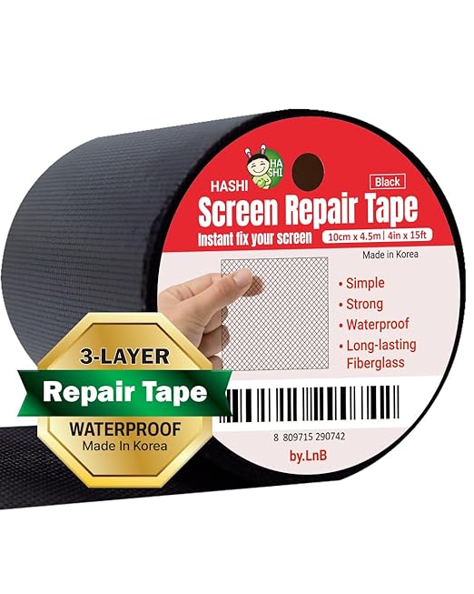 HA SHI Screen Repair Kit for Windows or Doors 3-Layer Strong Adhesive Tape by HASHI