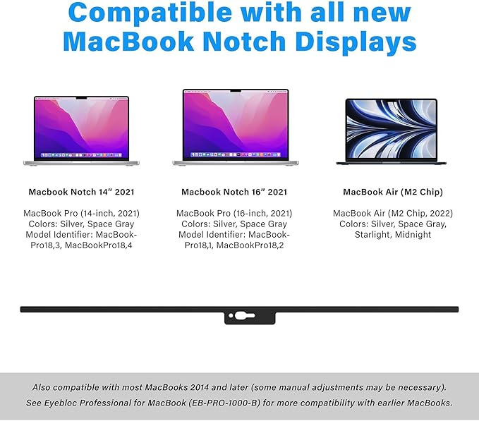Webcam Cover - Compatible with MacBook 2021-2022 Air & Pro Notch Displays & - Image 4