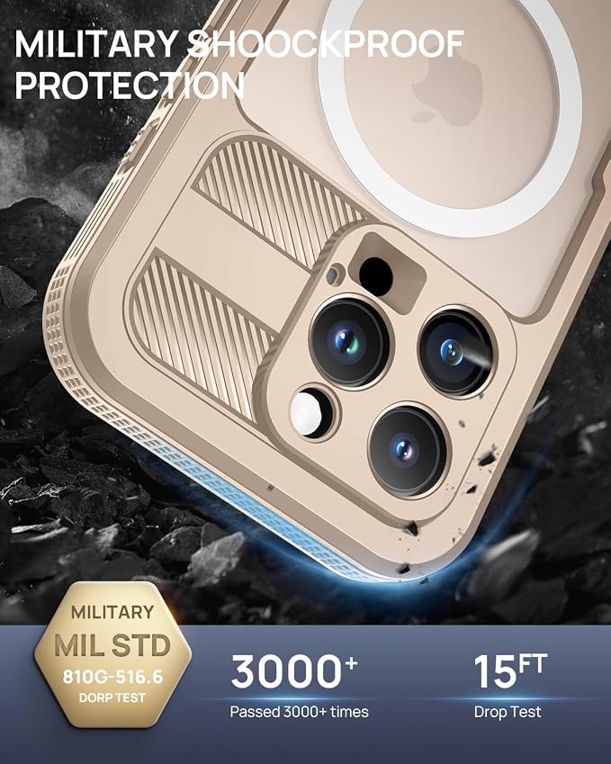 Lanhiem Magnetic for iPhone 16 Pro Case, IP68 Waterproof Dustproof Case - Image 6