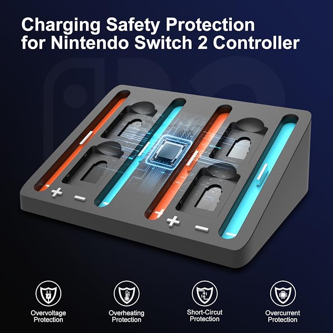 Switch 2 Controller Charger, 4 in 1 Charging Dock - Image 2