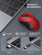 Trueque Wireless Mouse for Laptop, 2.4GHz Ergonomic Computer Mouse - Image 2