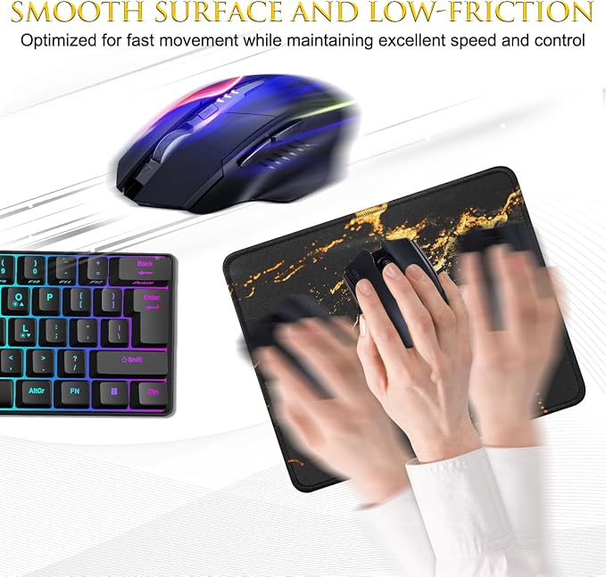 JIKIOU 3 Pack Mouse Pad with Stitched Edge, Comfortable Mouse Pads with - Image 4