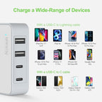 Nekmit USB C Charger, Thin Flat 52W 4-Port Fast Wall Charger - Image 6