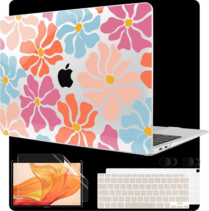 MEEgoodo for MacBook Air 13 inch Case 2021 2020 2019 2018 Released A2337 M1 by MEEgoodo