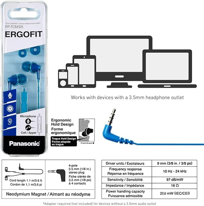 Panasonic ErgoFit Wired Earbuds - Image 7