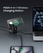 PISEN 4-in-1 Mag-Safe Wireless Charger - 45W GaN Charging Station - Image 2