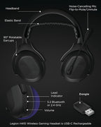 Lenovo Legion H410 Wireless Gaming Headset, Lightweight, Adjustable Headband - Image 8