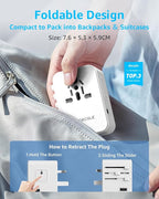 Universal Travel Adapter, International Travel Plug Adapter - Image 7