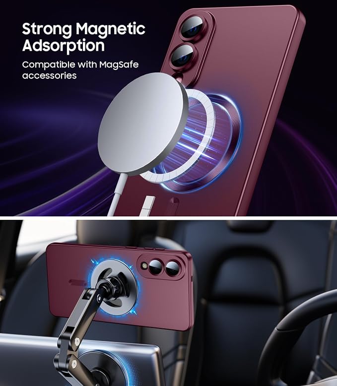 Magnetic for Samsung Galaxy S25 Edge Case Slim Soft Silicone Bumper Shockproof - Image 2