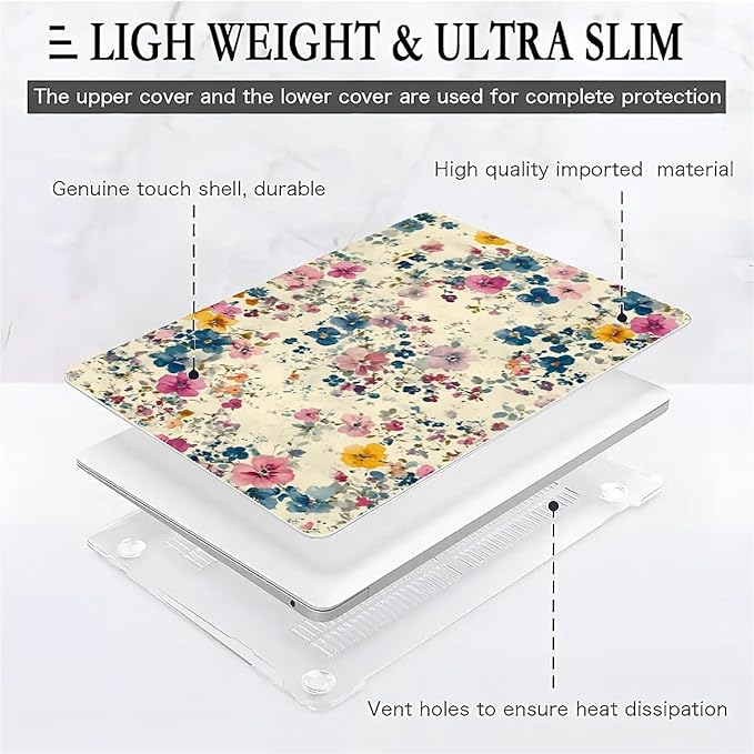 Compatible with MacBook Air 13.3 13.6 Inch Case 2022 2021 2020 2019 Plastic - Image 2