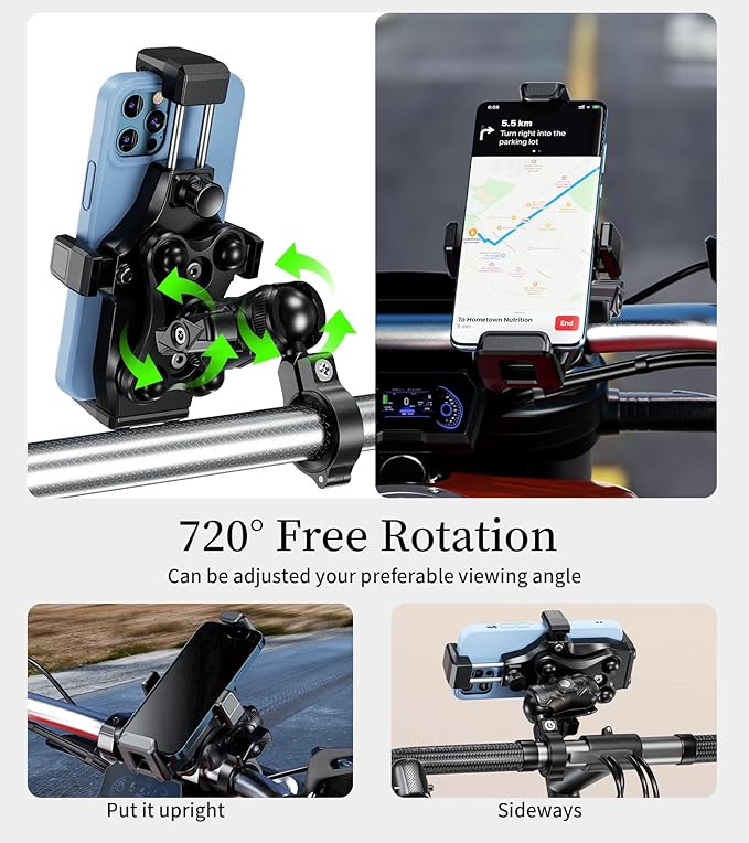 Kewig Motorcycle Phone Mount- Motorcycle Cell Phone Holder, Bike Phone - Image 5