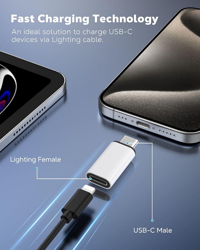 MoKo Lightning to USB C Adapter 2Pack, NOT - Image 3