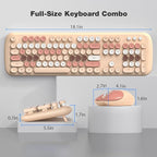 KNOWSQT Wireless Keyboard and Mouse Combo Pale MilkTea - Image 7
