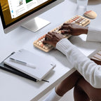 KNOWSQT Wireless Keyboard and Mouse Combo, MilkTea 104 Keys Full-Sized 2.4 GHz - Image 6