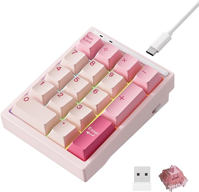 BOYI Y17 Aluminum Mechanical Numpad, Wireless RGB Numeric Keypad, Quick Release - Image 9