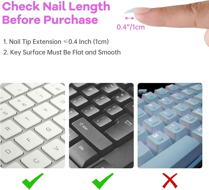 Tomorotec 80PCS Clear Silicone Raised Keyboard Key Cover Stickers - Image 3
