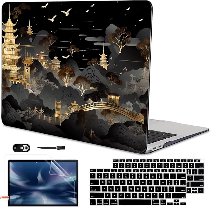 for MacBook Air 13 inch Case 2021 2020 2019 2018 Release A2337 M1 A2179 A1932 by LCMOCICO