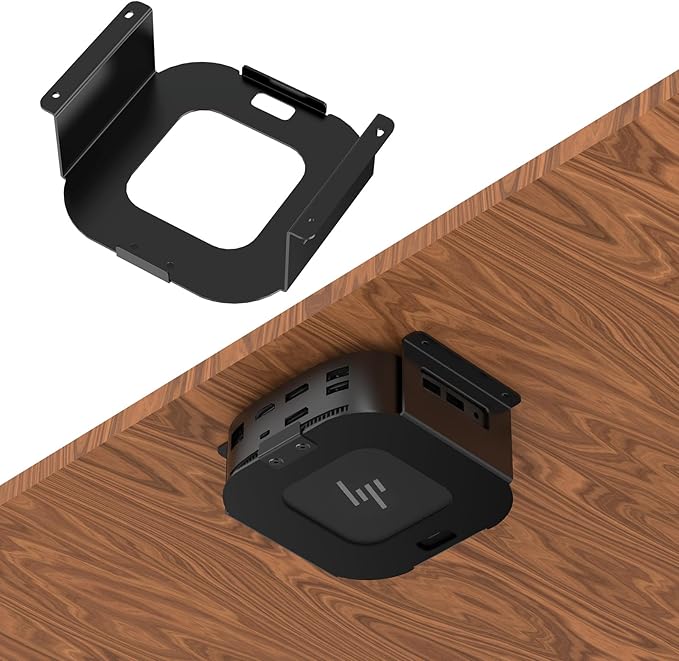 Under Desk Mount Holder for HP USB-C Dock G5, Under-Desk Iron Storage Rack by Unknown