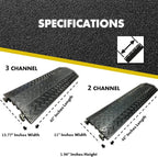 Kable Kontrol Drop Over Floor Cord Cover – 40” Inch Long 3 Channel Cable or - Image 5