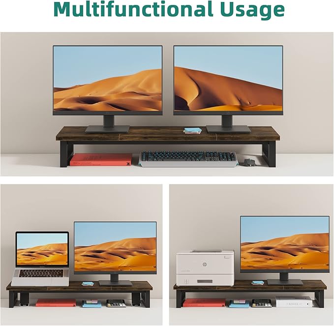 Dual Monitor Stand Riser, 39Inch Large Monitor Stands - Image 6