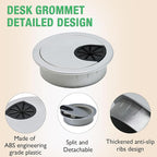 2 Pcs Desk Grommet 2-3/8" / 60 mm, Desk Cord Hole Cover, Cable Grommet ABS - Image 4