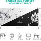 Black and White Japanese Cherry Blossom Gaming Mouse Pad Sakura Death Life - Image 2