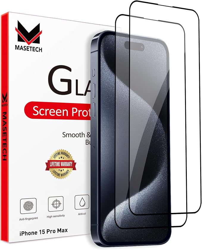 Screen Protector Tempered Glass Compatible by MASETECH