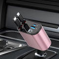 Retractable Car Charger, 4 in 1 Fast Charging 69W Cigarette Lighter Adapter by COCIVIVRE