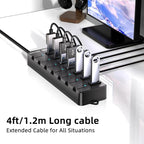 VEMONT 7-Port USB 3.0 Hub Suitable - Image 5