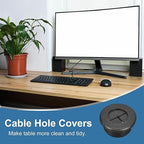 uxcell 4Pcs Cable Cord Grommet, 13/16" Rubber Desk Grommets Wire Pass Through - Image 6