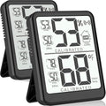Antonki 2-Pack Room Thermometer, Digital Small Hygrometer Indoor Thermometer by Antonki