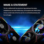 GAMDIAS Aeolus P2-1203U 120mm ARGB PWM Fan, Include Reverse Fan Blade x3 - Image 5