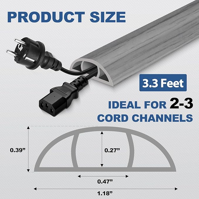 Floor Cord Cover for Wires on Floor Self Adhesive Cord Hider Floor Cable - Image 6