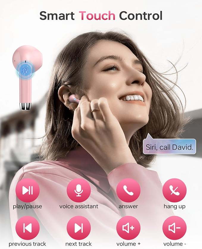 KTGEE Wireless Earbuds Bluetooth 5.3 Headphones, 40Hrs Playback Stereo Ear Buds - Image 4