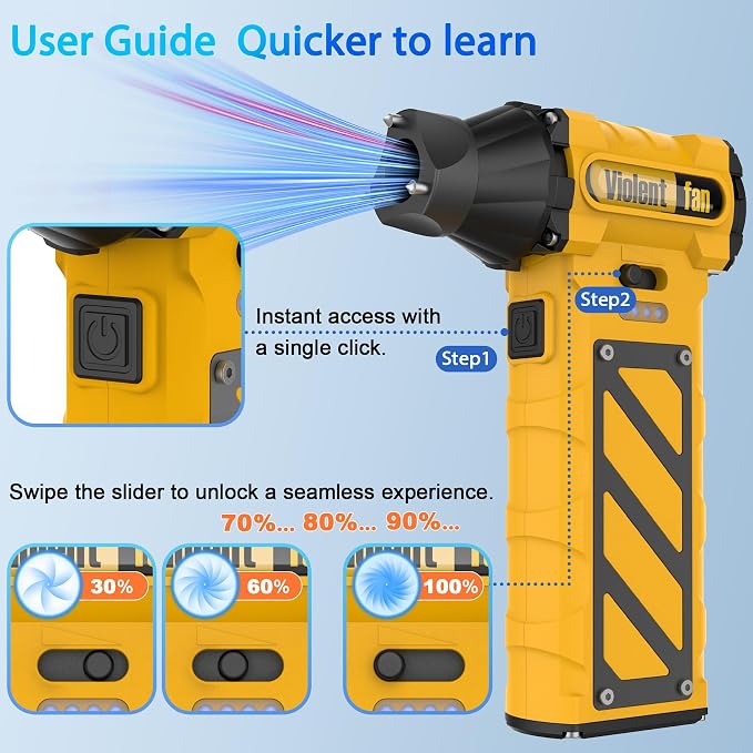 Electric Air Duster-Compressed Air Duster, 60mph Wind Stepless Speed Canned Air - Image 6