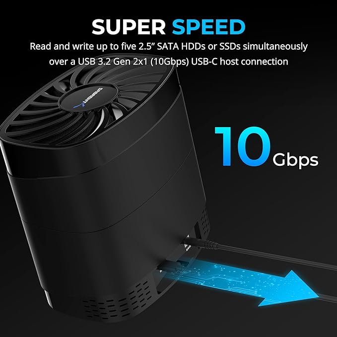 SABRENT 5-Bay USB-C Docking Station - Image 6