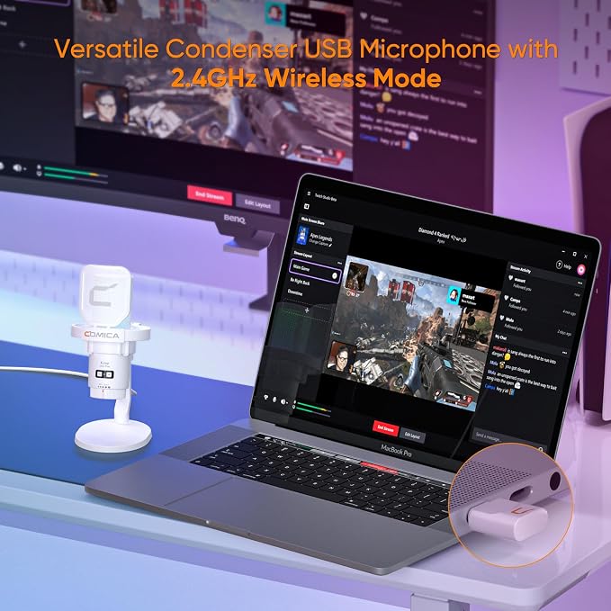 COMICA EJoy Uni Pro Wireless USB Condenser Gaming - Image 2