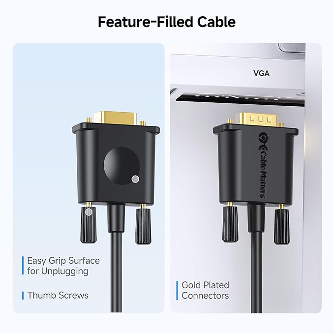 Cable Matters USB C to VGA Cable 6 ft - Image 6