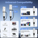 Travel Essentials 3 in 2 Multi Charging Cable, USB A/C Charging Cords - Image 7