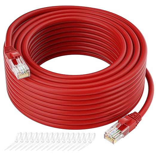 Cat5e Ethernet Cable 250 FT, Cat 5e Internet Cable, Standard RJ45 Connector by Kxable