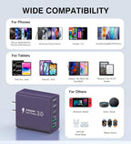 50W USB C Plug, 5-Port Fast Charger Block PD+QC Cube Wall Charging Box Brick - Image 4